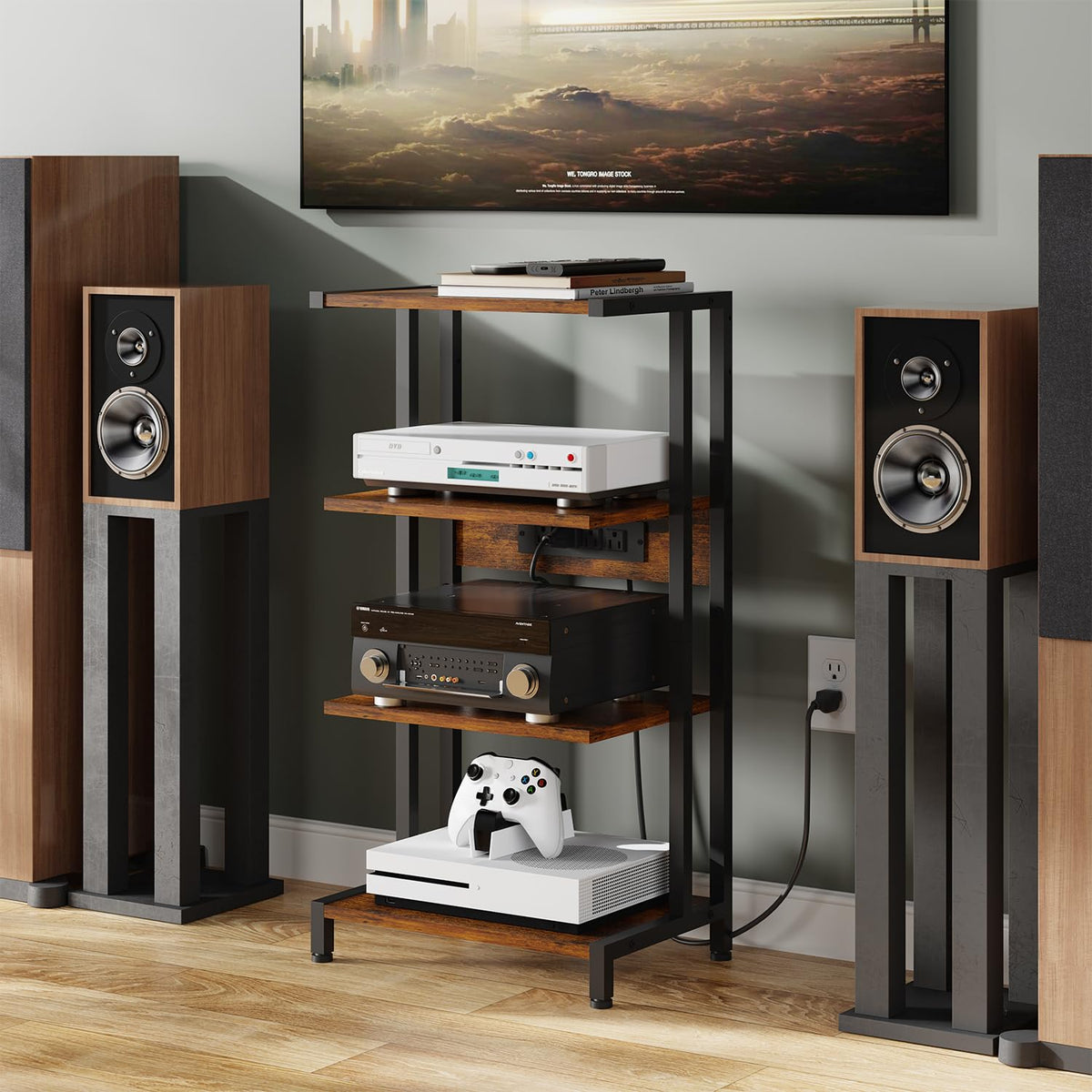 X-cosrack corner-friendly design fits tight living rooms.