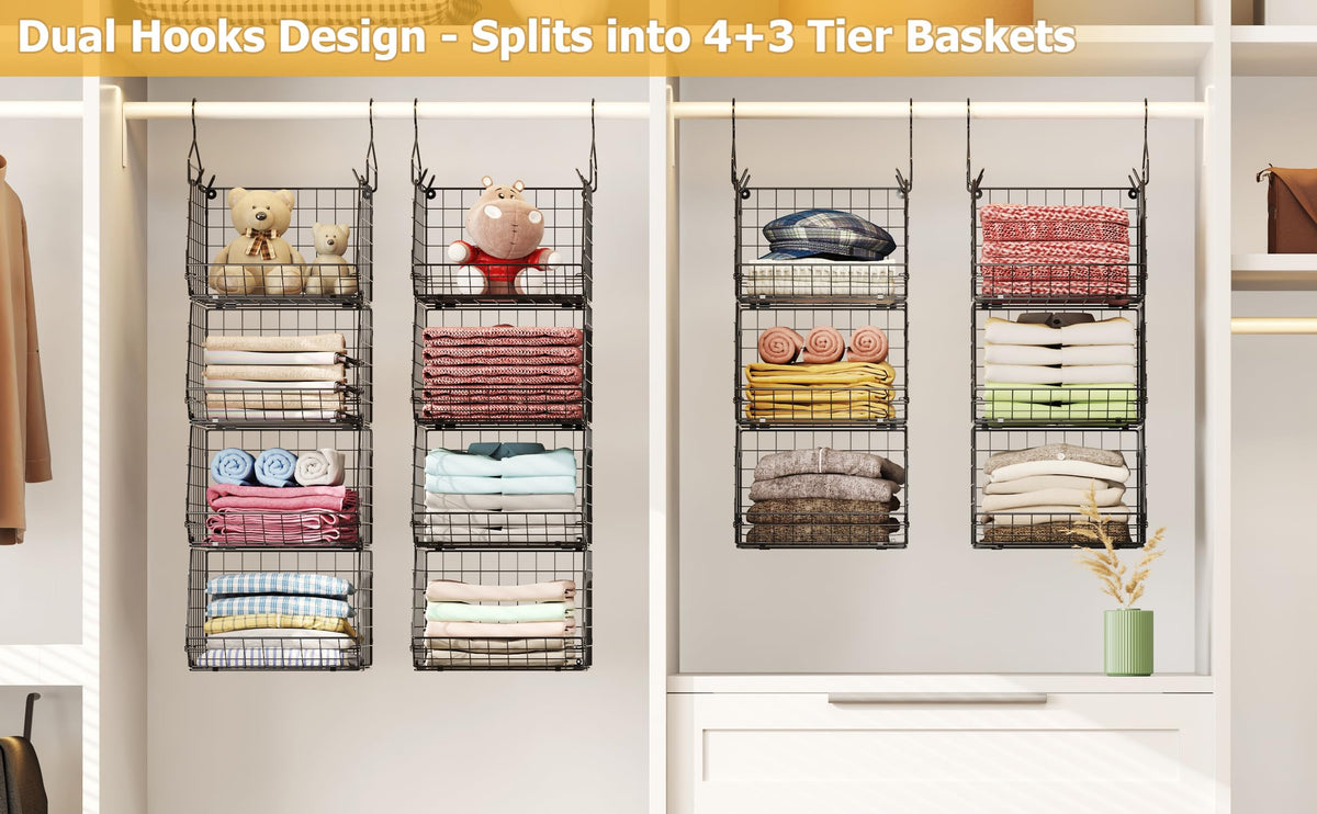 X-cosrack versatile storage solution for closet, bathroom, pantry, and laundry.