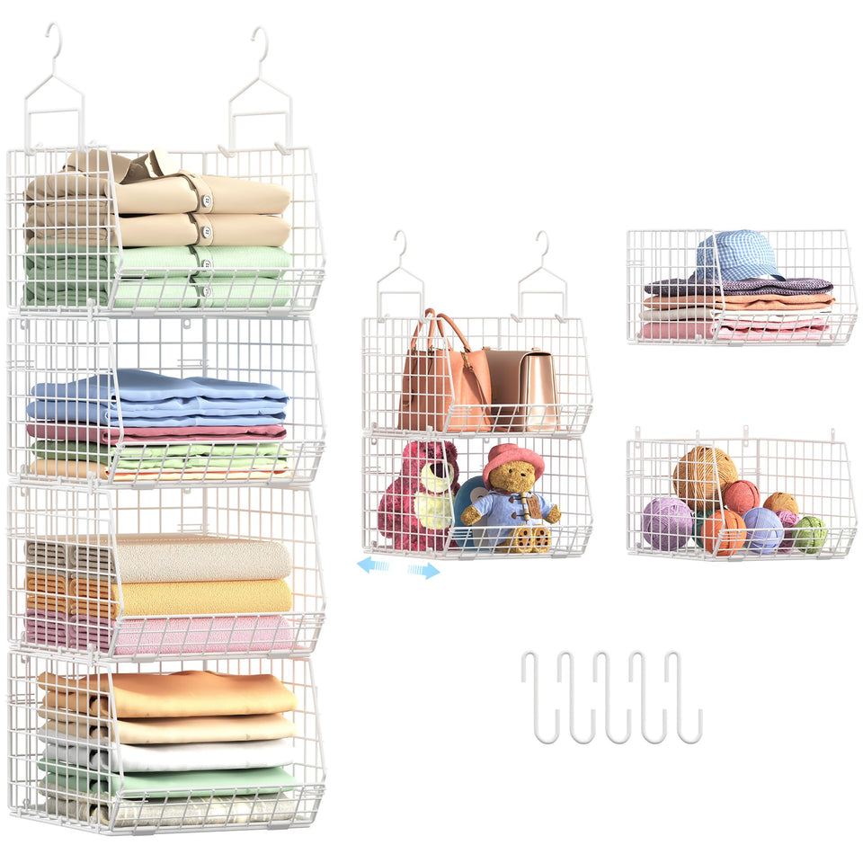 X-cosrack deeper-hanging-organizer back-wall fit improves stability in compact closets