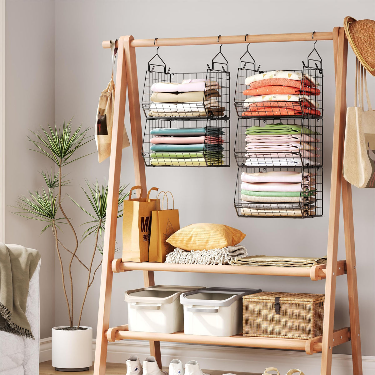 X-cosrack dorm-friendly organizer fits closet, bathroom, and bedroom spaces