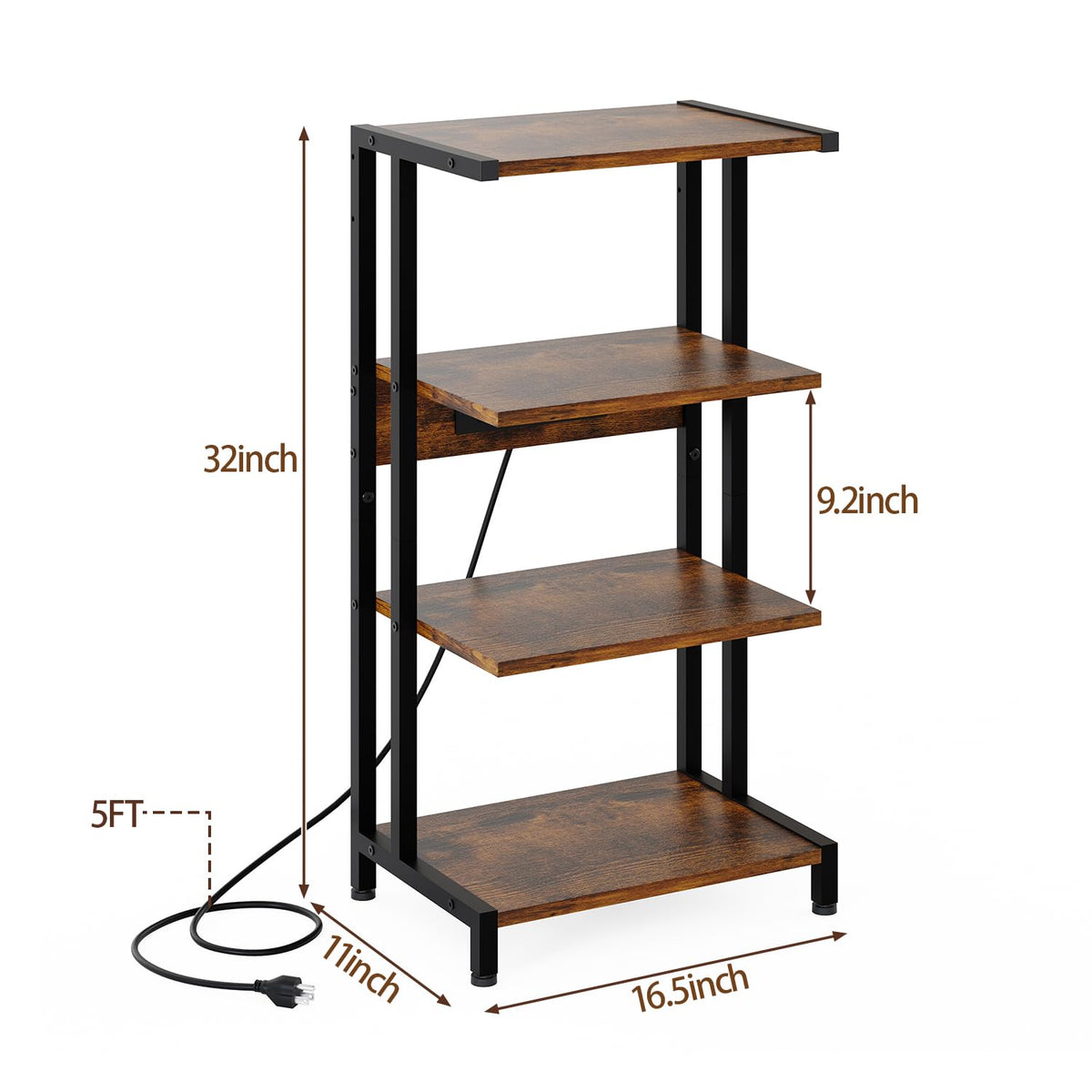 X-cosrack easy-assembly video game shelf with included screws.