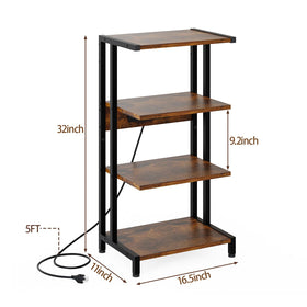 X-cosrack easy-assembly video game shelf with included screws.