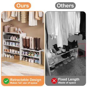 X-cosrack versatile entryway or garage shoe storage keeps footwear organized