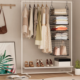 X-cosrack metal hanging shelves showcase sturdy steel construction for heavy items