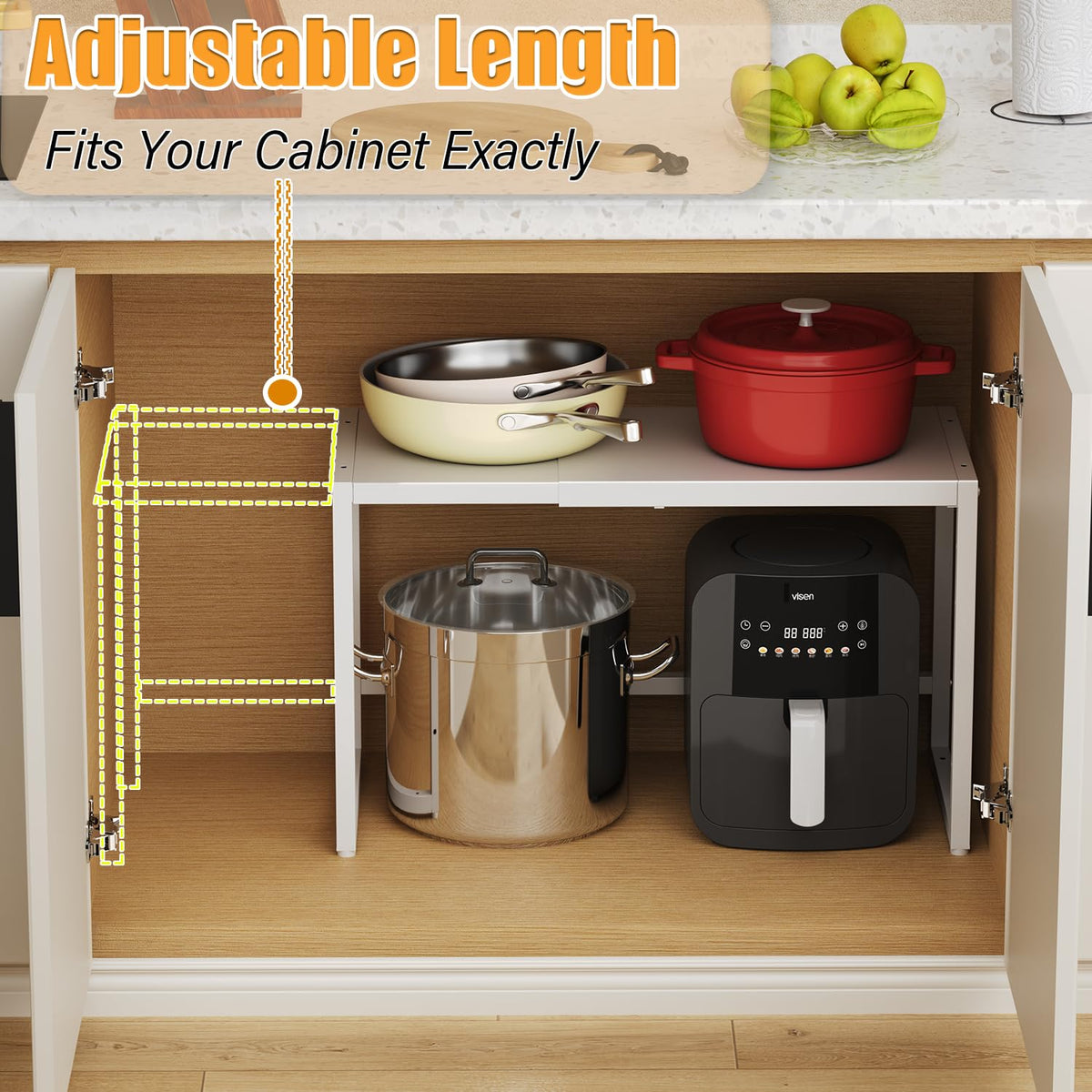 X-cosrack microwave stand keeps countertops clear and sturdy