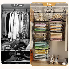 Open wire design keeps items accessible and easy to view.