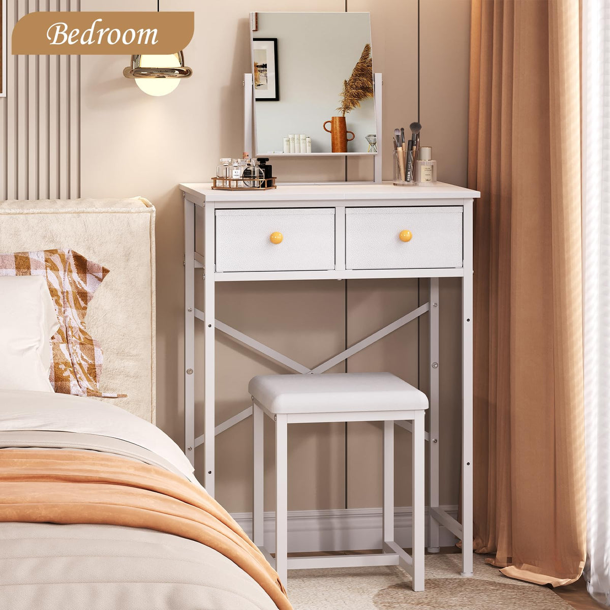 X-cosrack white finish adds bright, kid-friendly charm to rooms.