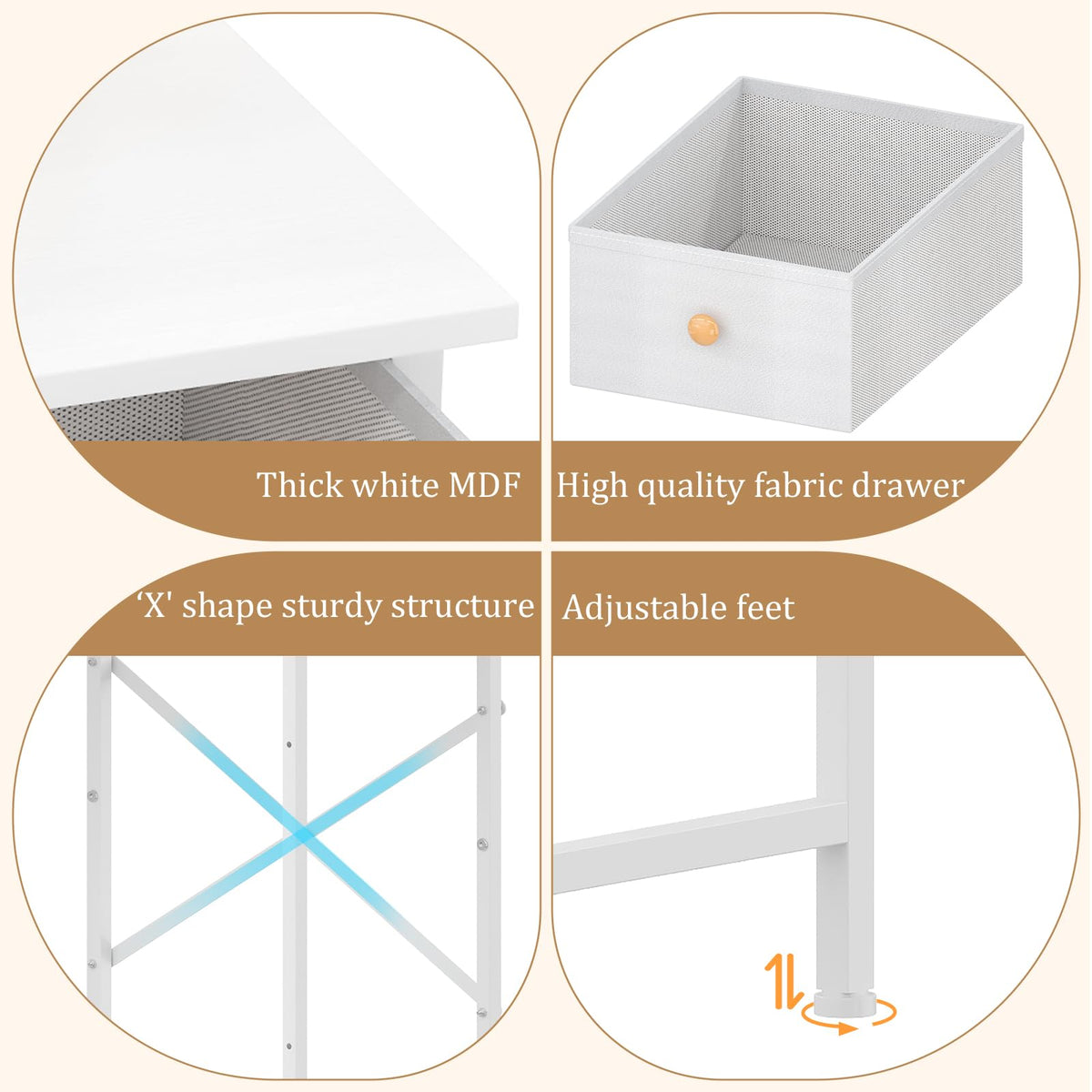 X-cosrack small vanity footprint fits neatly in any room.