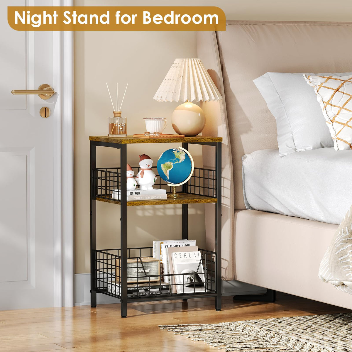 X-cosrack versatile end table for living room, bedroom, or office