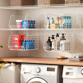 X-cosrack vertical-under-cabinet placement saves floor space and increases visibility