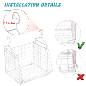 X-cosrack wide-open wire baskets let you see items at a glance