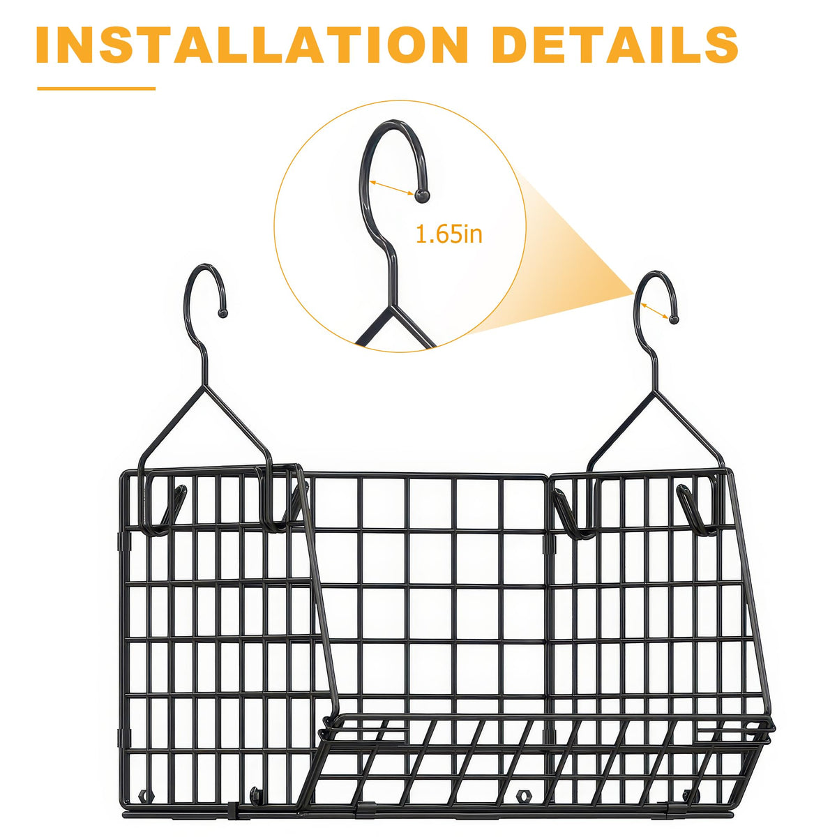 X-cosrack open-wire baskets provide clear visibility for shoes and accessories.