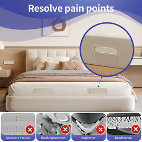X2NiuTls bed sheet holders easy installation in seconds without tools or mattress flipping.