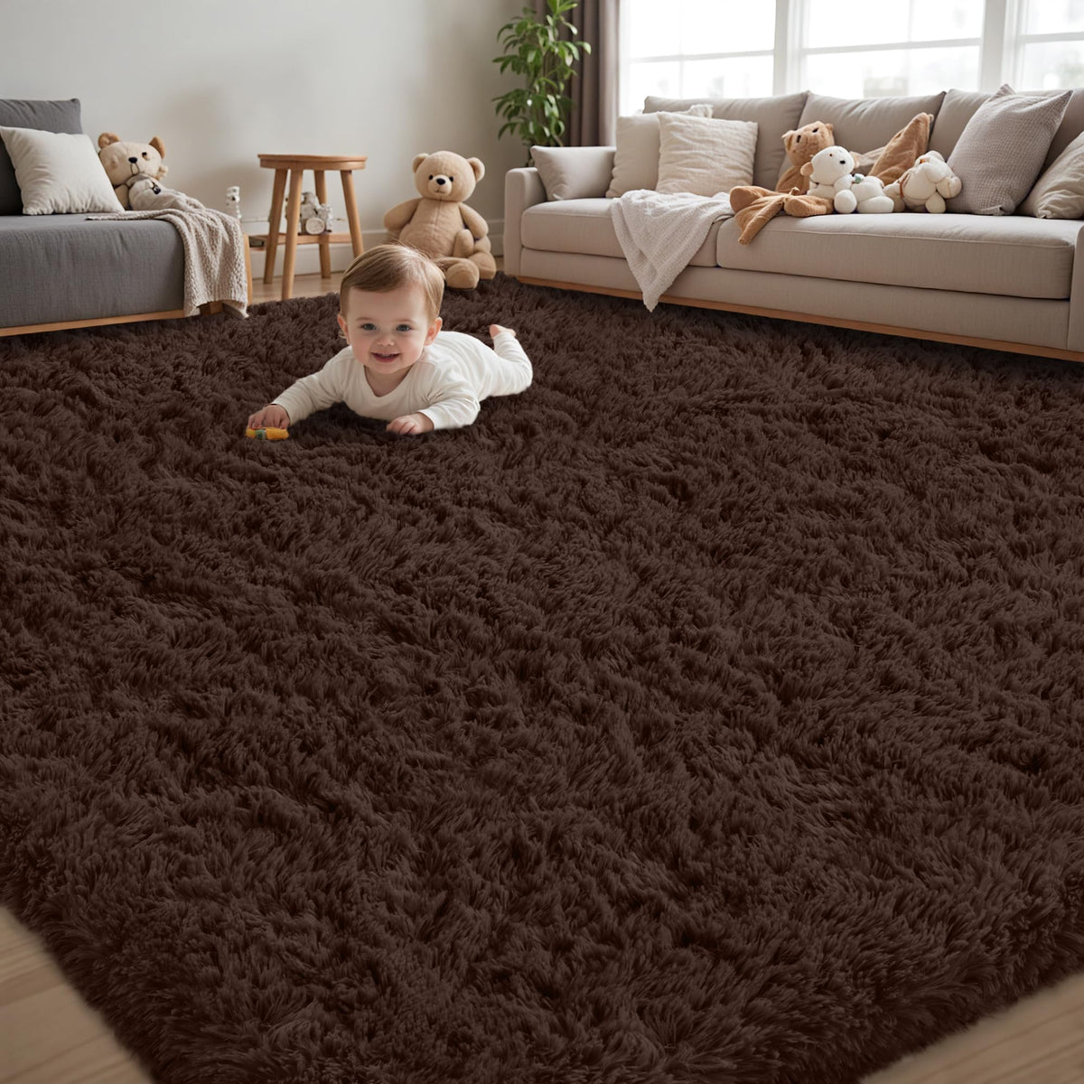 Xafir 8x10 rug ultra soft plush texture for cozy living spaces
