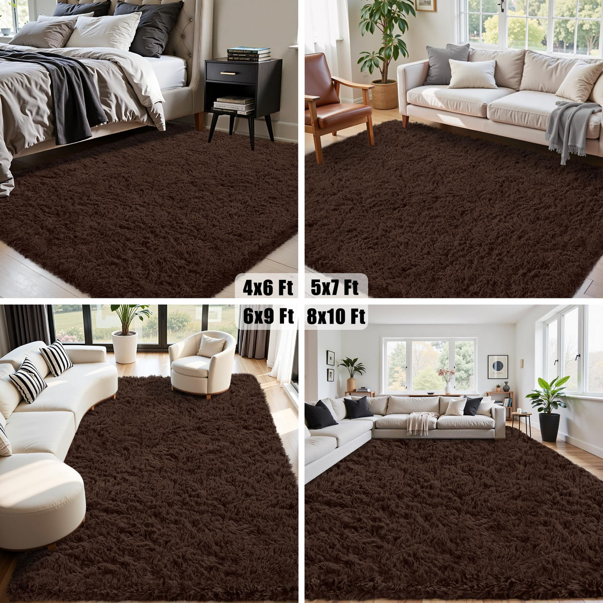 Xafir fluffy rug features sound dampening and warmth
