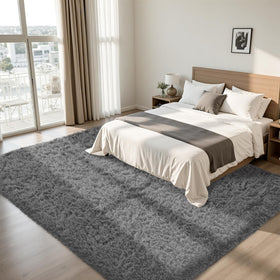 Xafir rug with non-slip bottom stays securely in place.