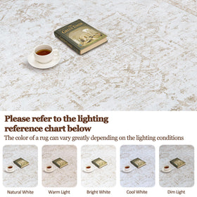 Xafir versatile-beige-rug fits dining, bedroom, and nursery spaces