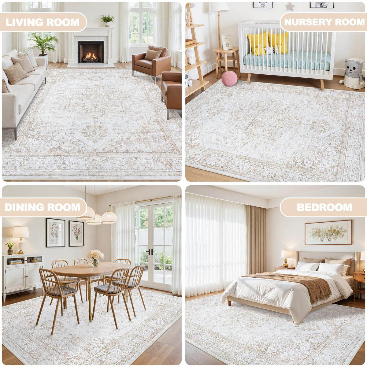 Xafir washable-living-room-rug simplifies cleanups in busy homes