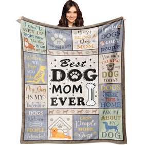 XALAZY dog mom blanket 50x60, soft flannel for cozy warmth