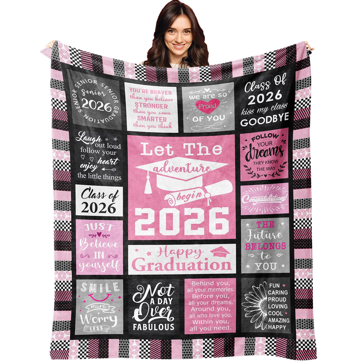 XALAZY Graduation Blanket in soft fabric, ideal for cozy study sessions.