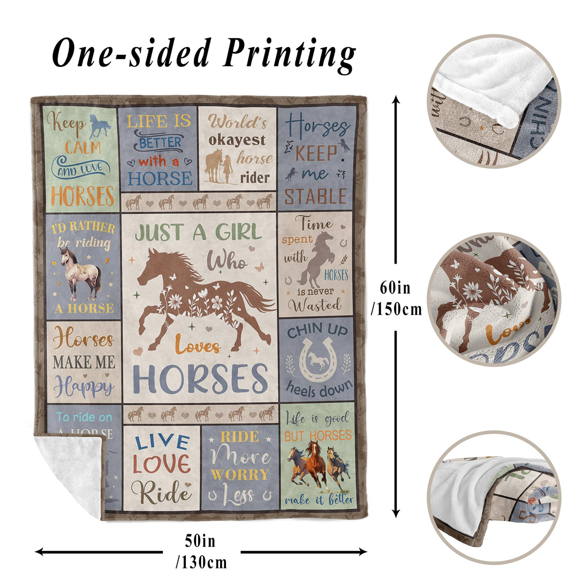 XALAZY horse lover gift idea blanket for birthdays and holidays