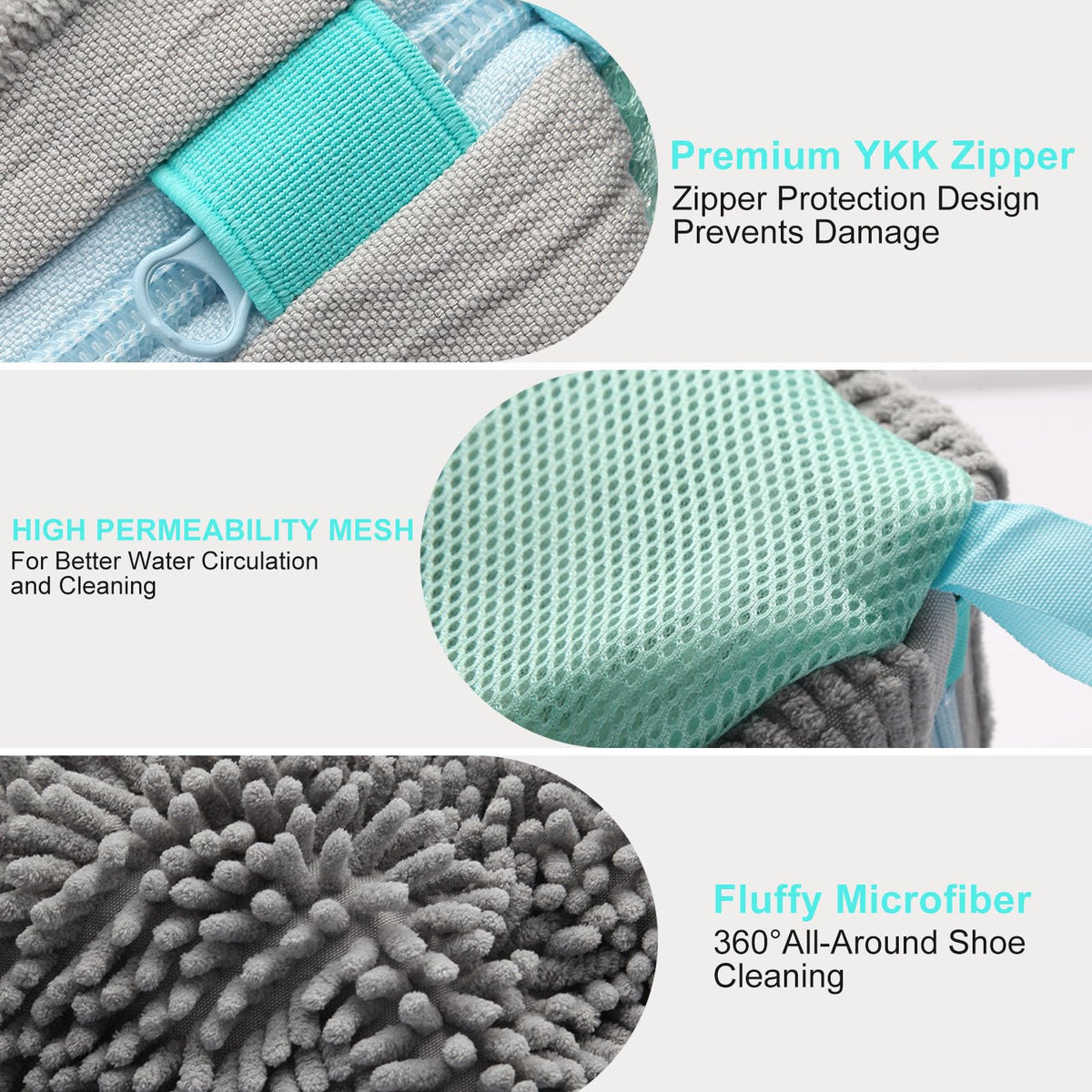 Xan Concept chenille fabric close-up shows gentle cleaning action.