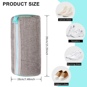 Xan Concept shoe washing bag inside washer safeguards shoes and drum.