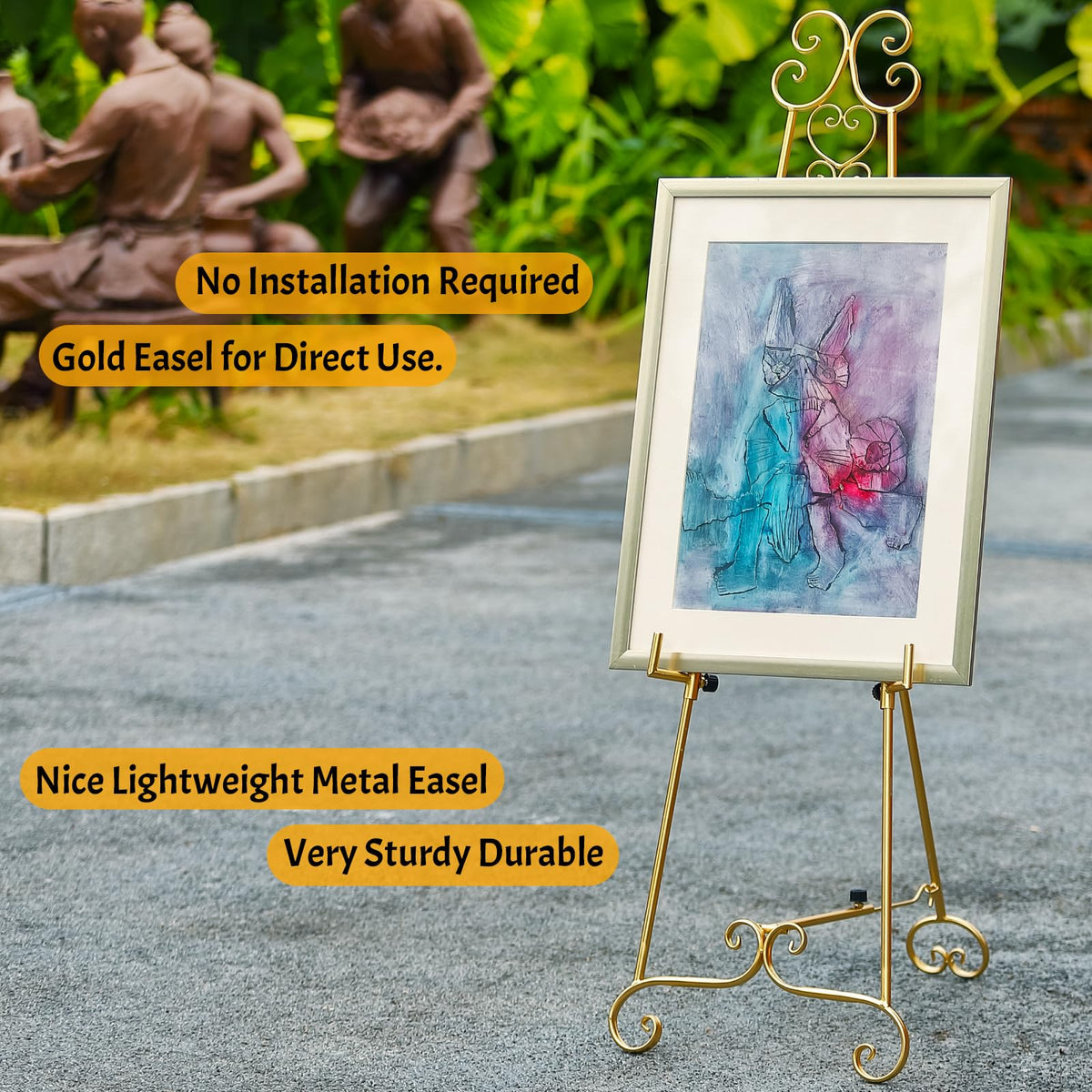 XAONIEN mirror display easel shows stable support for reflective surfaces