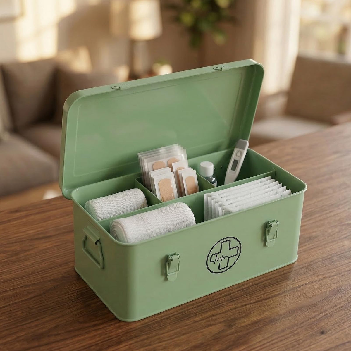 Xbopetda First Aid Box separated compartments for easy sorting