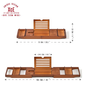 XcE bamboo caddy book stand keeps reading material at a comfortable angle