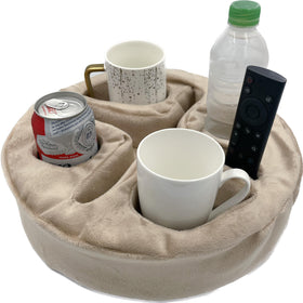 Xchouxer couch cup holder pillow base keeps drinks within easy reach.