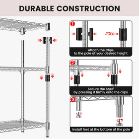 Xcity shelving with adjustable feet for level stability
