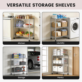 Xcity shelving in pantry or garage setup demonstrates versatility