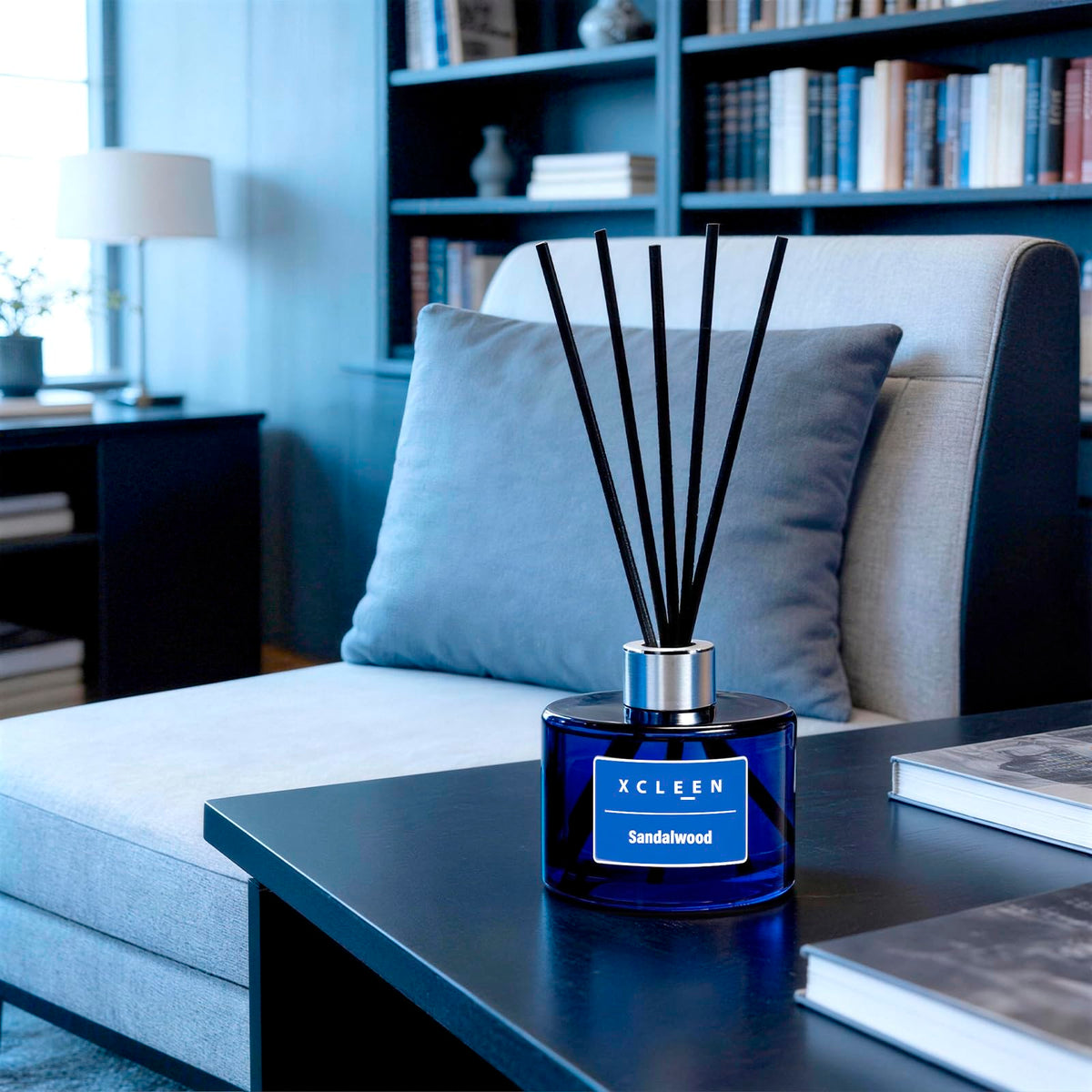 Xcleen Reed Diffuser oil closeup highlights premium natural blend