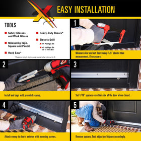 Seals up to 1.75 inches on larger doors with Versa-Line