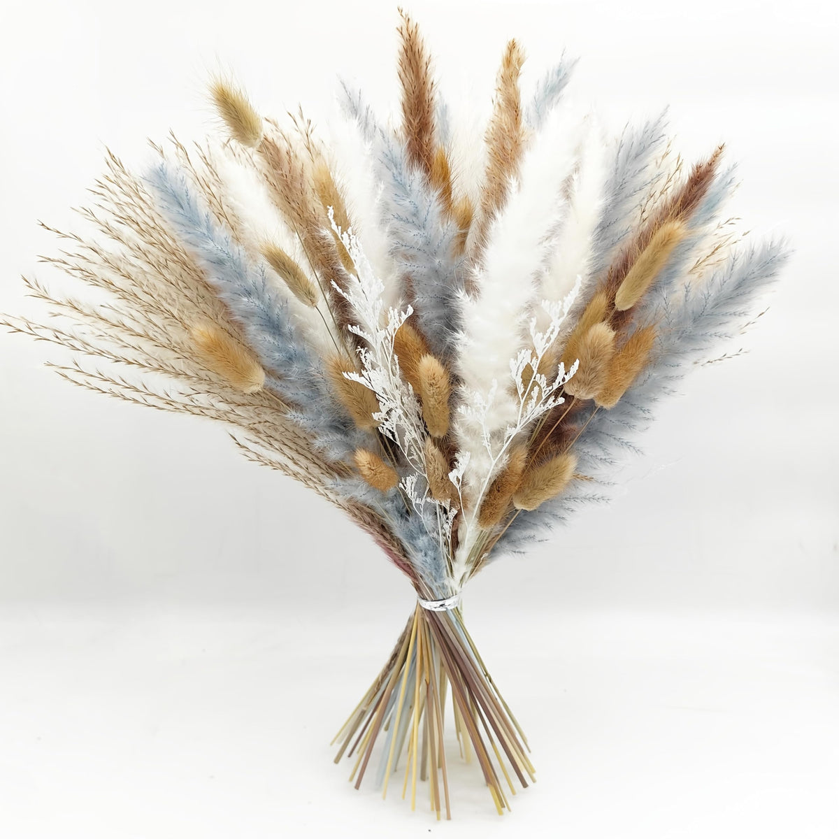 XCMC natural dried flower bouquet with pampas grass for warm home decor