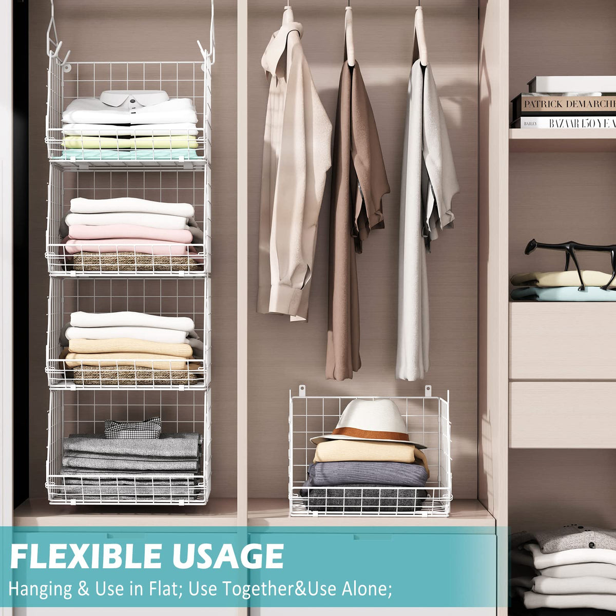 X-cosrack daily-use setup for closet, dorm, or pantry.