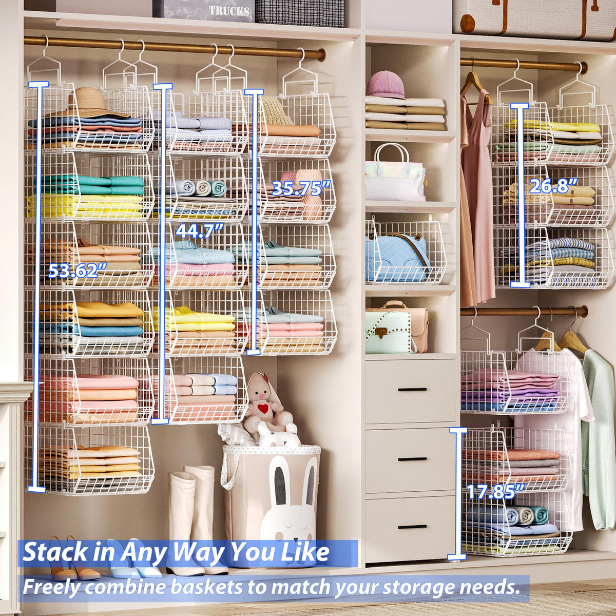 X-cosrack includes extra S-hooks for quick accessory storage.