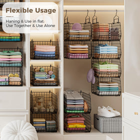 X-cosrack small metal baskets organize clothes and accessories