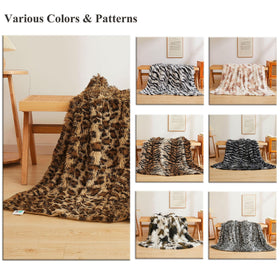 XeGe machine-washable leopard throw stays soft after washing