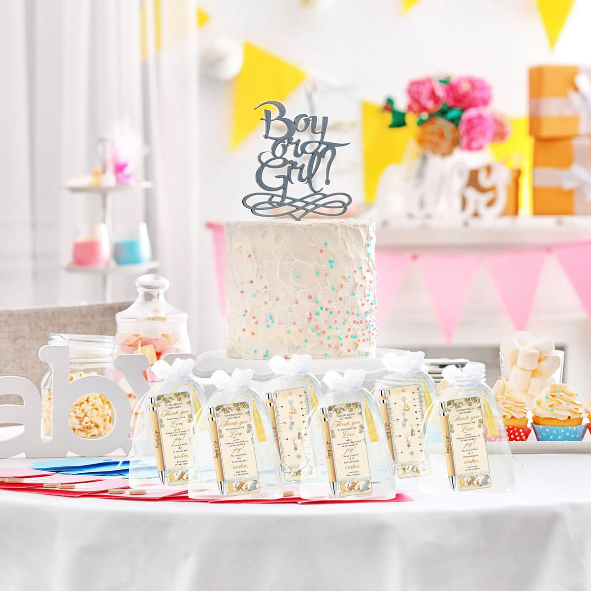 Complete Winnie set ready for baby showers and gender reveal moments.