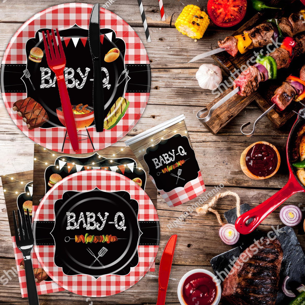 Xenorik Baby Q cutlery and straws set for quick, convenient service.