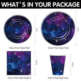 Xenorik Space Galaxy Cups 7oz add easy-to-use drinkware for a party-ready setup.