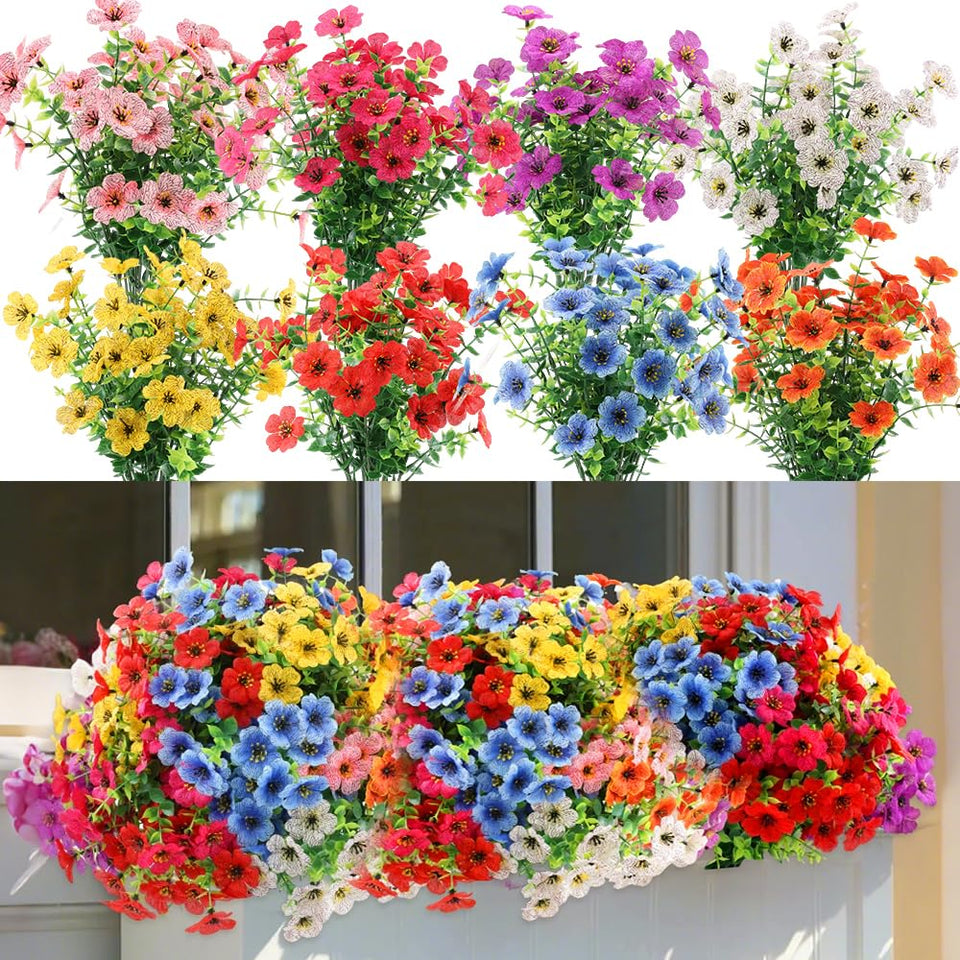 XEOLIAN artificial daisy outdoor front door bundles for curb appeal