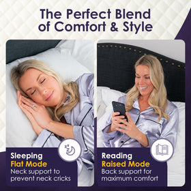 XetraDesign Bed Wedge with side pockets highlights convenient storage within reach