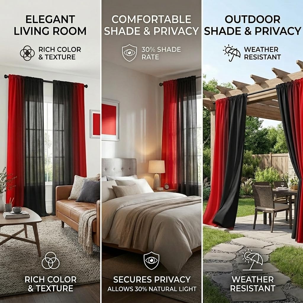 XFLINGBAO versatile red and black design complements vintage and modern interiors