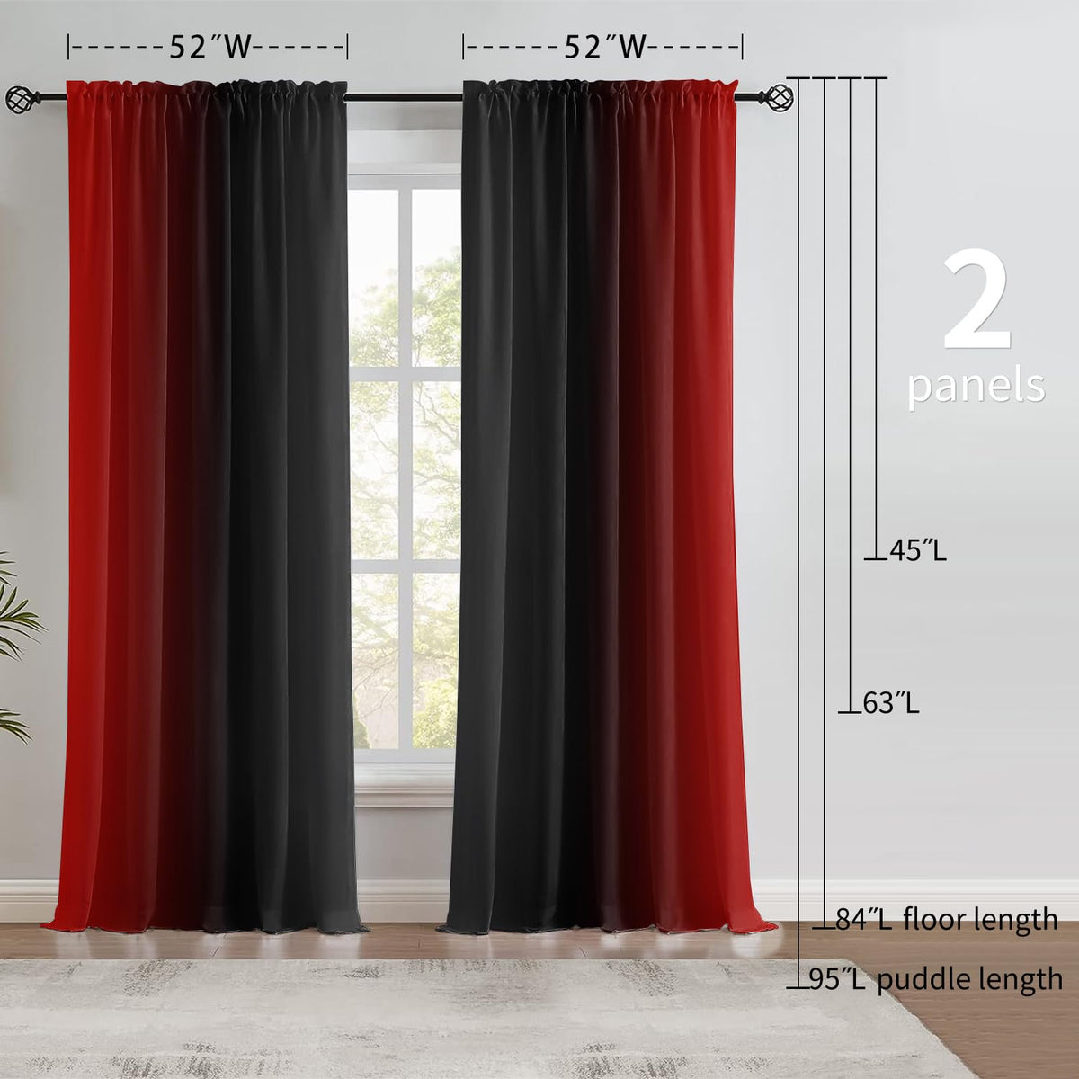 XFLINGBAO gradient drapes adding warmth to bedrooms and living spaces