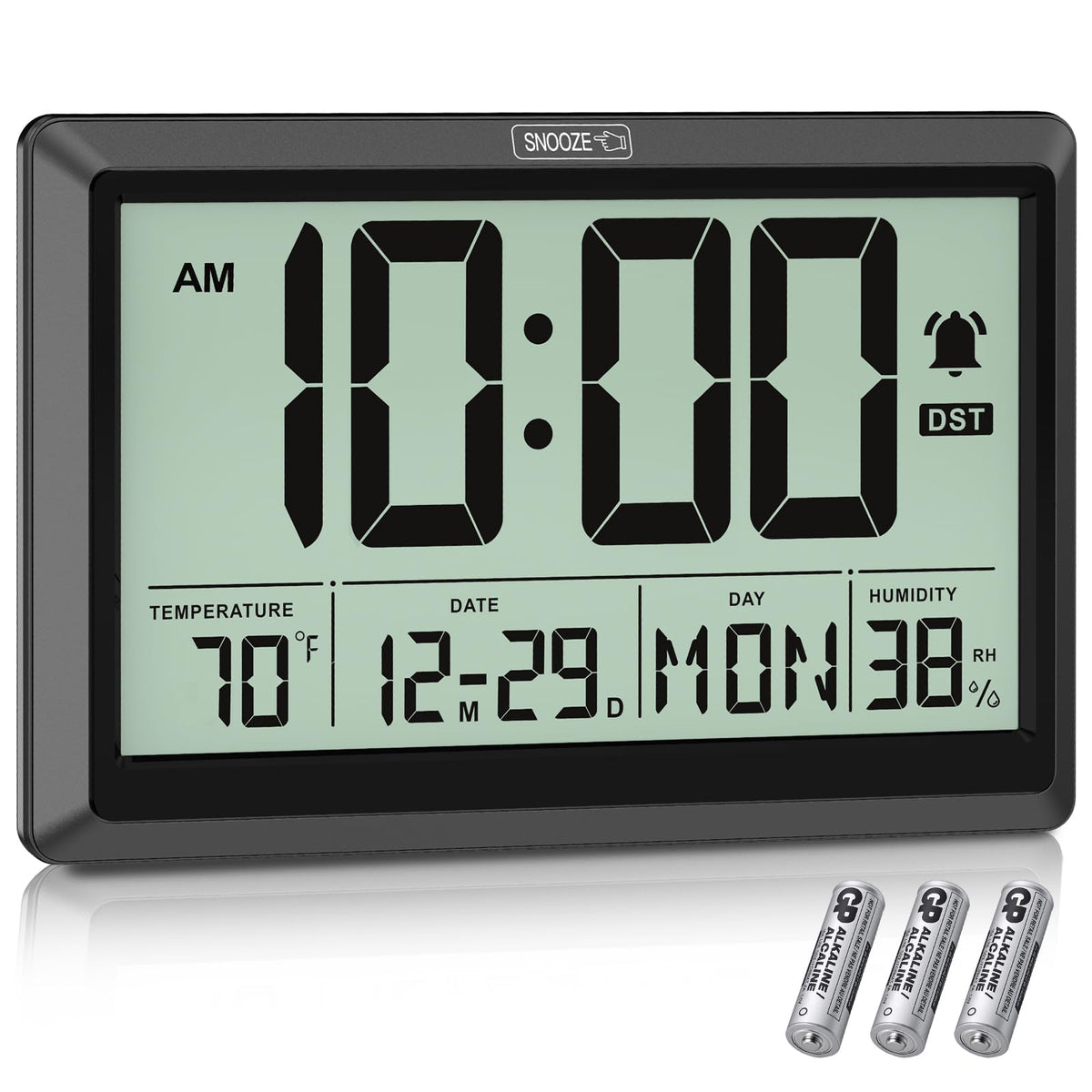 Xflyee 10.4-inch digital clock display for easy reading from a distance.