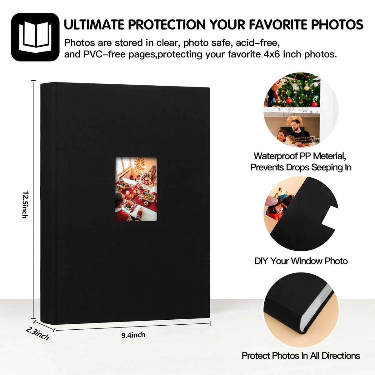 Xfveiwoo 450-pocket 4x6 layout stores many memories with vibrant color
