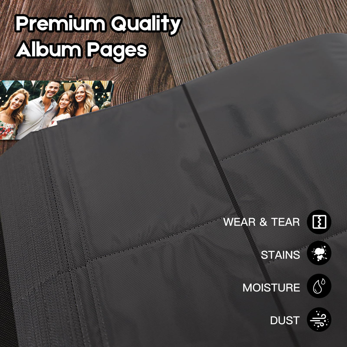 Xfveiwoo acid-free PVC-free pages protect photos from sticking